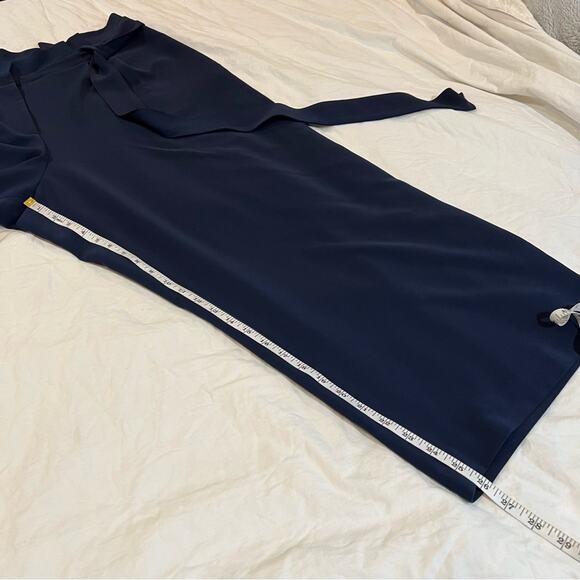 Boden Paperbag Tie Waist Wide Leg Trouser size 16 Navy - Picture 9 of 11